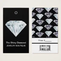 Jewelry Price Tags Diamond Custom with Barcode